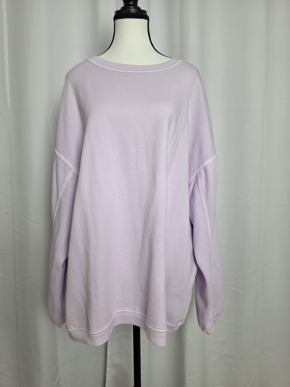 aerie Lavender Oversized Crewneck Sweatshirt